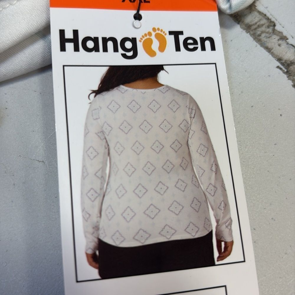 Hang Ten Geometric Patterned Shirt - White - Picture 2 of 2